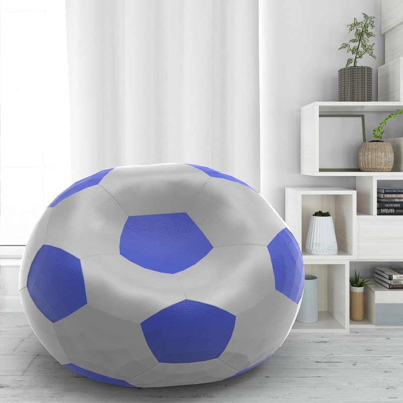 Bag with Beans Filled XXXL Soccer Bean Bag - Official : Field Goal Fleece -Football Bean Bags (Color : Light-Grey Blue)-image-30