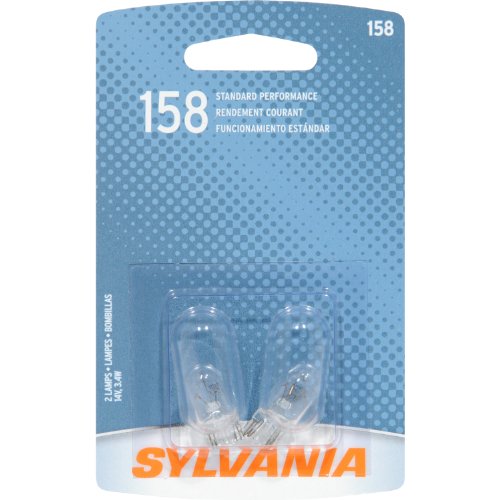 SYLVANIA 158 Basic Miniature Bulb, (Contains 2 Bulbs)