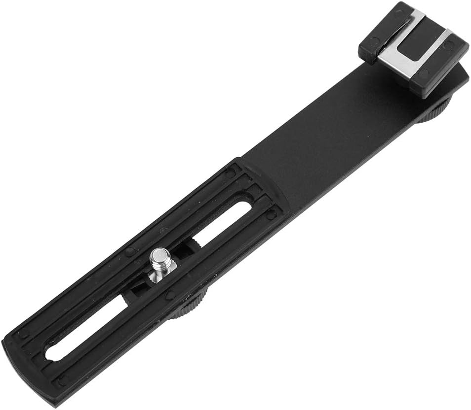 Tripod Accessories, Aluminum Alloy Rotating Camera Mount Offset Mount with Hot Shoe for Photography