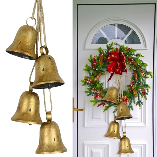 Image of Unique Cowbell Ornaments for Christmas Tree - Indoor Bell Decorations