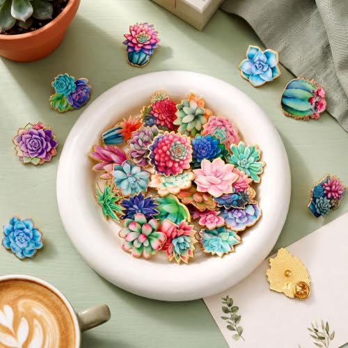 Image of 30 /60 Pcs Cute Enamel Pins Bulk Lapel Brooch | Plant Flower Animal Halloween Fall Pumpkin Cartoon Designs, for Backpack Hat Clothes, Brooch Jewelry Gift Set, Collection