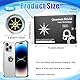 AOZUO 12 Stück Strahlenschutz Handy Aufkleber, Strahlenschützer Handy Sticker Handystrahlen Schutz 2.8CM EMF Selbstklebende Silber Strahlung Abschirmung Sticker für Laptop Radio Computer Tablet