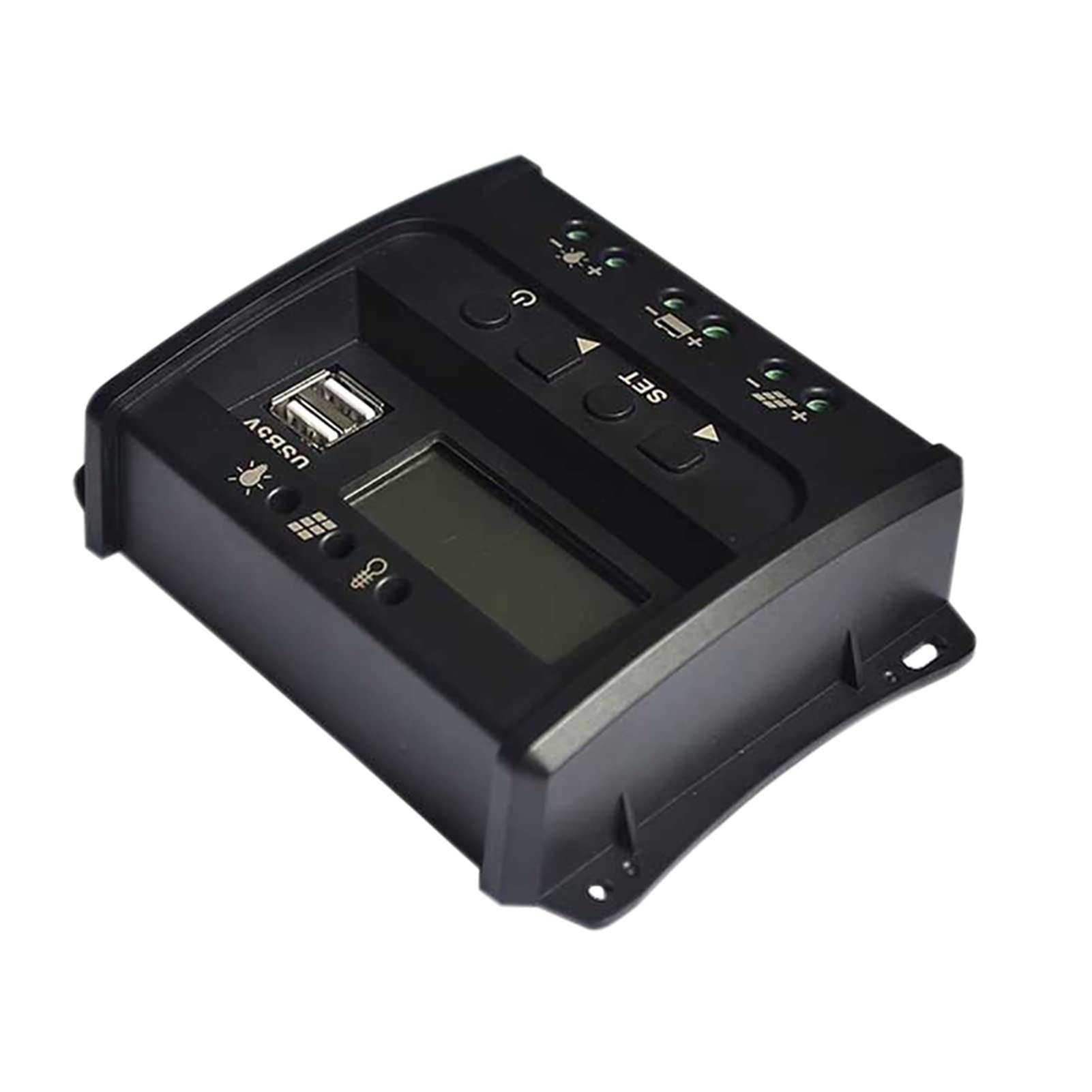 Controlador de Carga Solar, Controlador De Carga Y Descarga Solar 10A PWM Con USB LCD