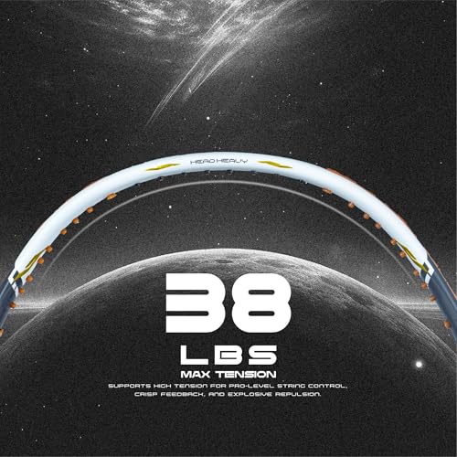 Image of Apacs Z-Ziggler Next Gen (Unstrung) | 38lbs max Tension | Ultra Slim Shaft | 100% Japanese Graphite | (4U) Head Heavy Balance | Aerodox Frame | Made in Vietnam Badminton Racket with Cover (White)