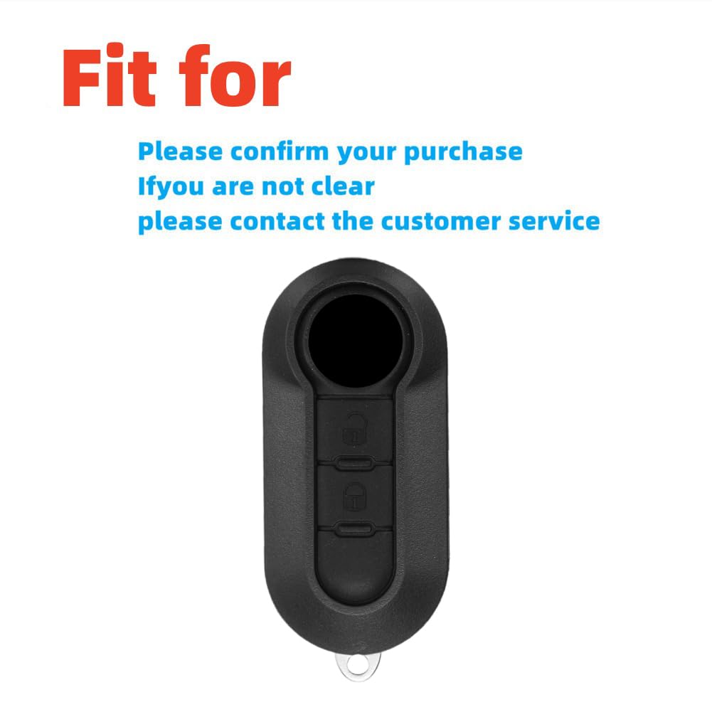 OTMIK Custodia in Silicone per Chiavi auto per Fiat 500 500L Ducato Panda Lancia Musa per Citroen Jumper Accessori per il Guscio della Chiave (2