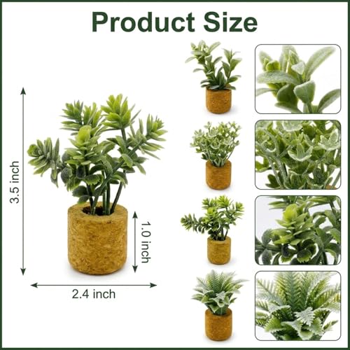 Imanes decorativos para refrigerador plantas 4 piezas miniatura 2