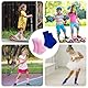 2 Paar Knöchelbandage Stützsocken für Kinder, Knöchelbandage mit Fußgewölbestütze, Elastische Sport-Socken für Basketball, Fußball & Laufen, Atmungsaktiv, Größe 16-24cm (Blau und Rosa)