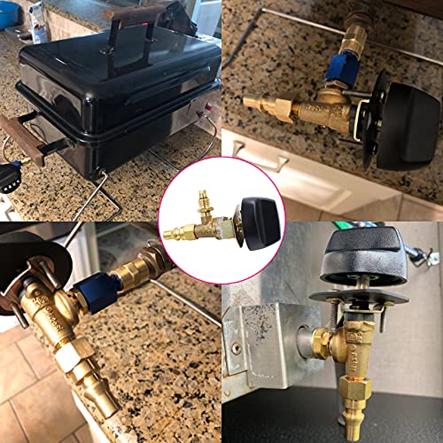 Mensi Grill Valve Replacement Part For 57274 Used For Olympian 5500 Grills With 1/4" Quick Disconnect Plug, Use For Camper Or Trailer's Propane Control Supply #TOP3