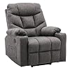 MCombo 7286DE elektrische opstahulp televisiestoel relaxstoel met 2 USB, stof, donkergrijs