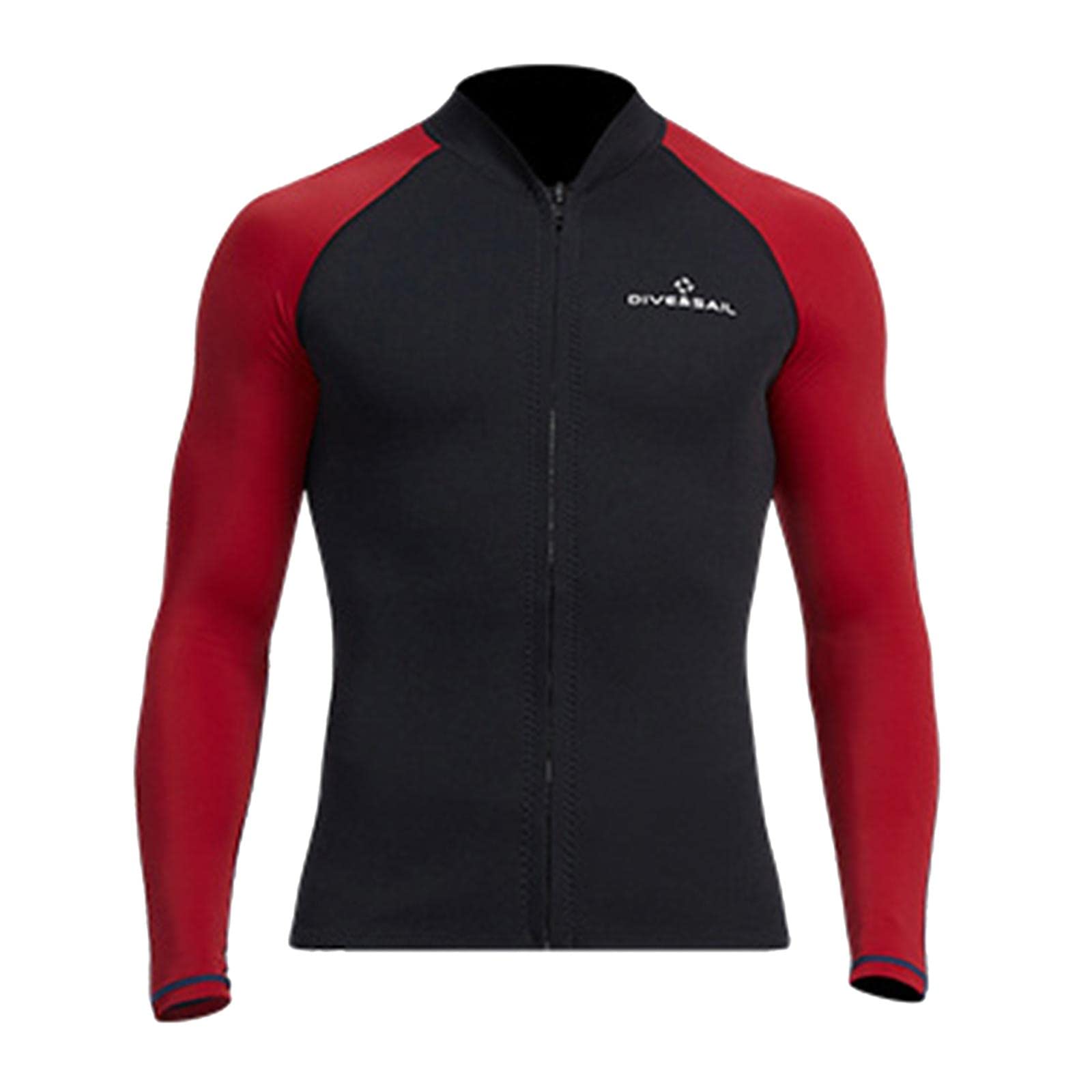 LYLA Men Women Quick Dry Jacket Wetsuit Swim Wet Surf Snorkeling Swimwear Top Men Red XL-image-48