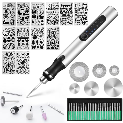 Engraving Pen,Multi-Material Engraver for Metal, Wood, Glass, and Plastic with Easter-Themed Engraving Templates (Easter Exclusive)