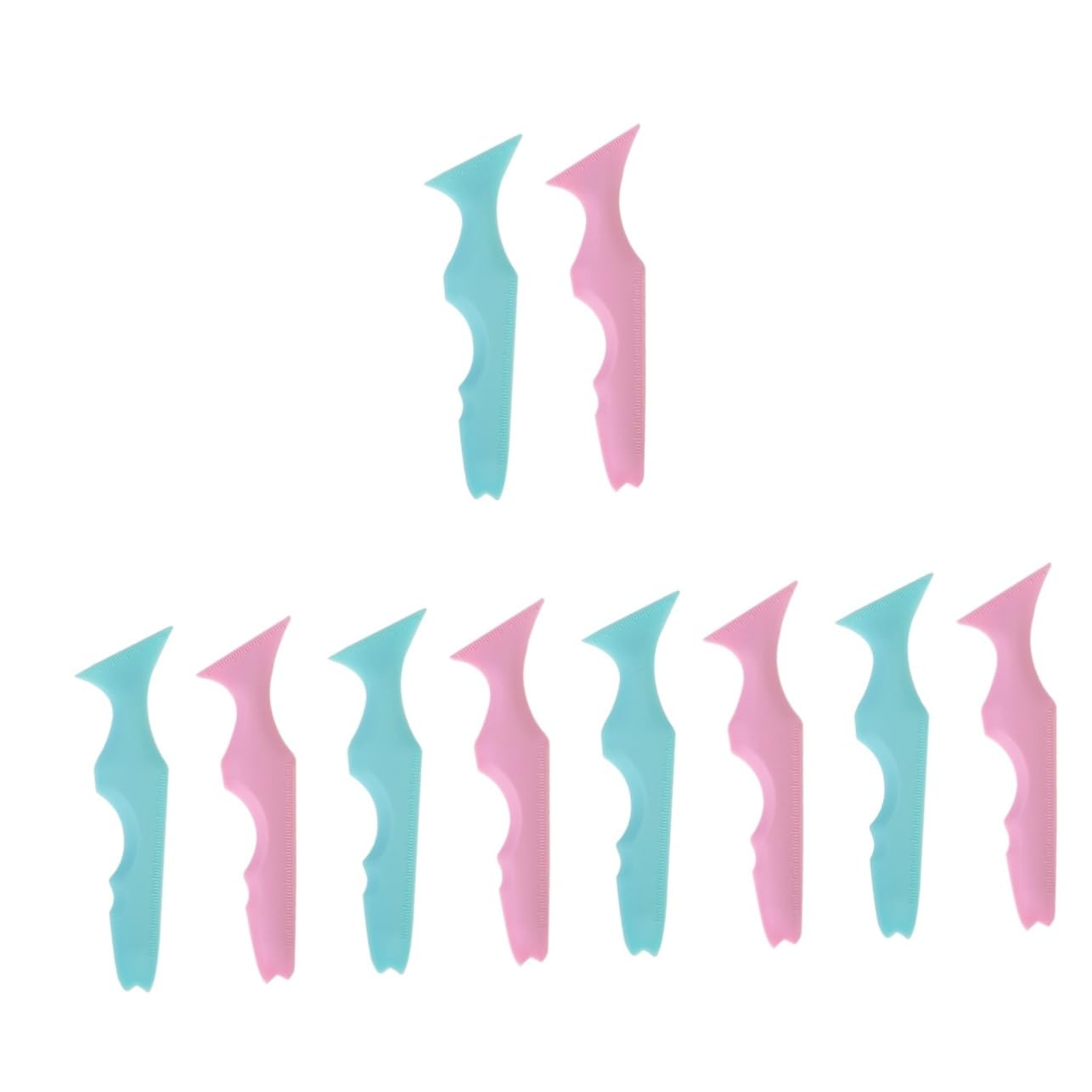 POPETPOP 10pezzi Stencil Per Eyeliner in Silicone Riutilizzabili Strumenti Multifunzionali Per Applicazione Eyeliner e Del Rossetto Per Principianti e Professionisti