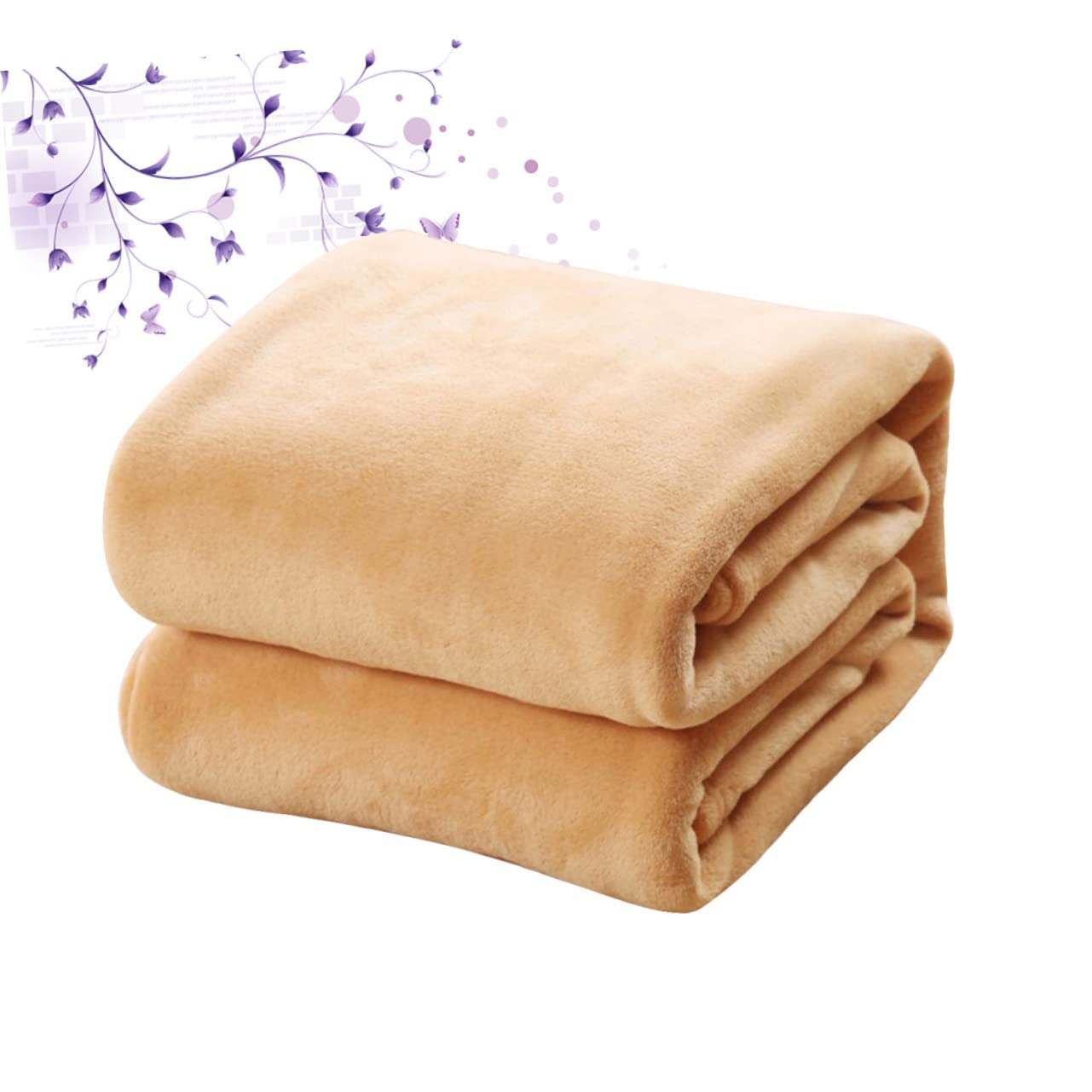 OUNONA Coperta in Pile di Flanella 120x200 CM Color Kaki per Letto