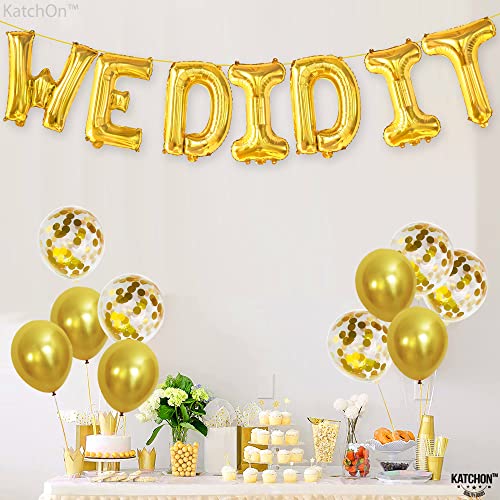 Image of Gold Graduation Decorations 2026-16 Inch, Gold We Did It Balloons | We Did It Banner | Graduation Balloons for We Did It Decorations, Class of 2026 Decorations, KatchOn