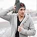 Basketball Heart Fleece Lined Men Beanie Hat Knit Skull Cap Winter Warm Stocking Hats for Women Dark Gray-style-32