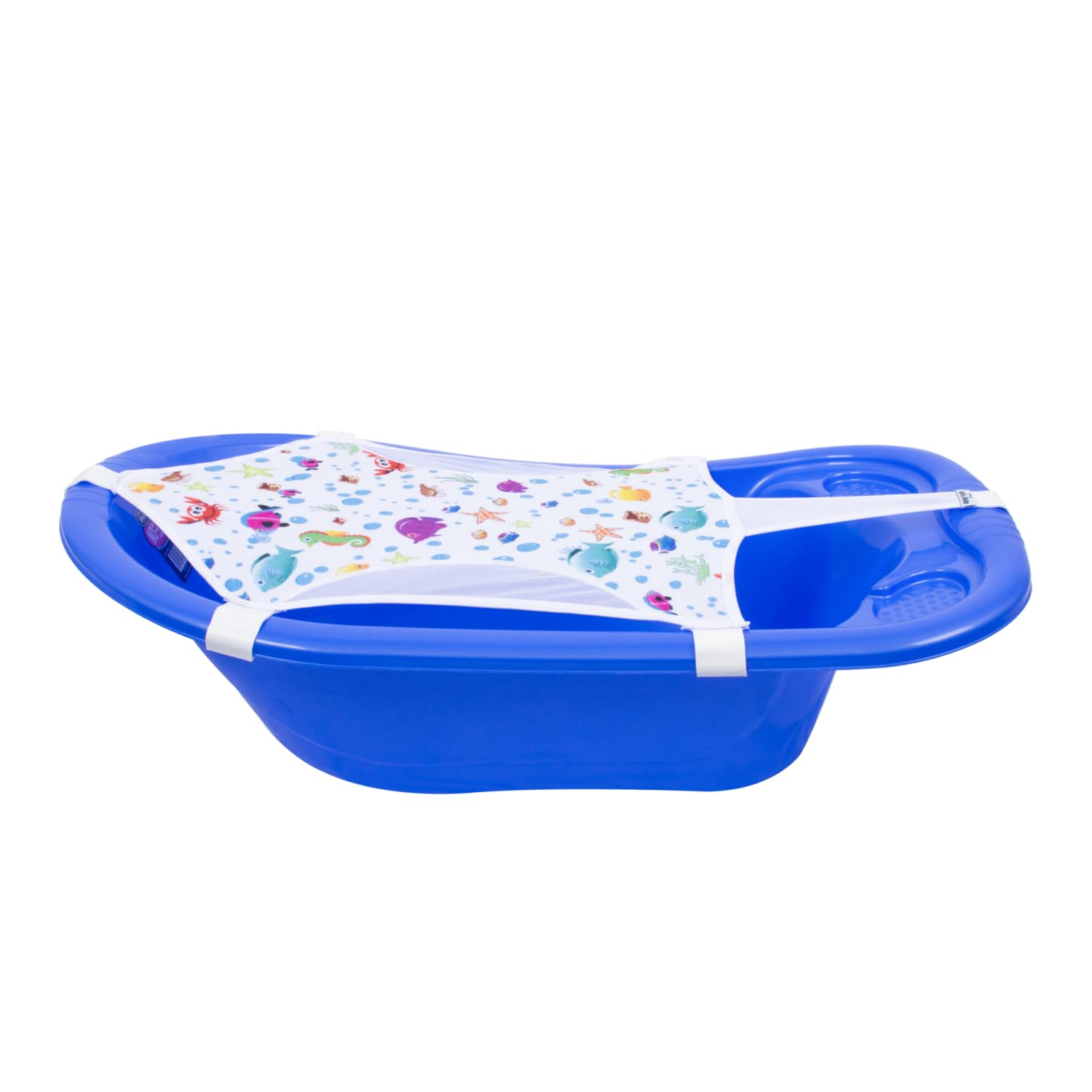 Patterned Towel Baby Bath Net - Adjustable, Safe, and Hygienic, 6 Point Safety Feature