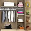 2 piezas de bolsas de almacenamiento con funda de polvo, bolsas de polvo para bolsos grandes, bolsa de almacenamiento de satén con cordón para bolsos, carteras, botas y organizador de viaje (negro + blanco, 19.6 * 15.7 pulgadas) 8
