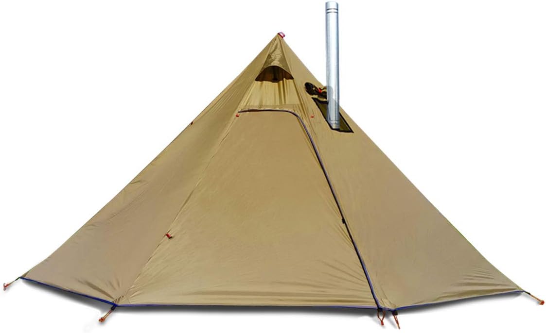 4 Persons 5lb Lightweight Tipi Hot Tents with Stove Jack