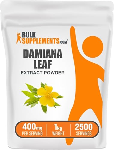 BulkSupplements. com Polvo de extracto de damiana - Suplemento de damiana, extracto de hoja de damiana, suplemento de hierbas, sin gluten, 400 mg disponible en Yaxa Costa Rica