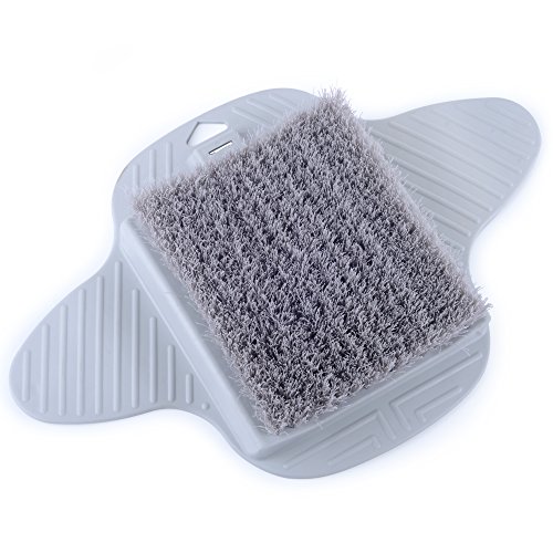 H&B Luxuries Shower Foot Scrubber Bath Brush Foot Sole Scrub Brush Callus Remover FR01GY (Grey)