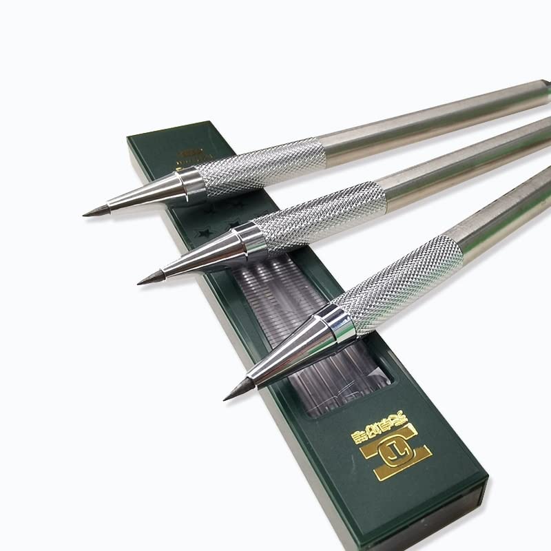 Ołówki 2,0 mm Metalowe ołówki mechaniczne Ołówki automatyczne 2B HB Wymienny wkład Ołówki automatyczne artystyczne (1 szt. ołówków) (2 szt. szarych 2b)