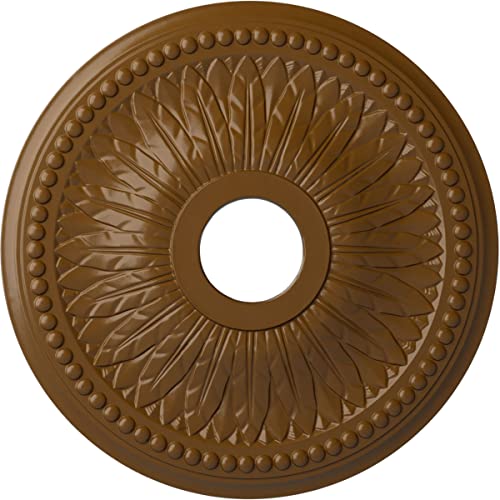 Plafond médaillon Cm18biacs haut de gamme aspect cuivre et topaz