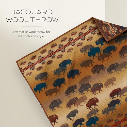 Image of Pendleton Jacquard Wool Throw, 64 x 64-Inch Reversible All-Season Blanket
