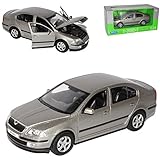  Welly Skoda Octavia II Silber Limousine 1Z Vor Facelift 2004-2009 1/24 Modell Auto