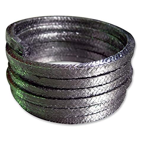 SQAAA Graphit Verpackungskompression Erweiterte Geflochtene Länge 32FT Für Pumpenverschraubung Oder Ventilstamm Gleicher Dichtung,8mm Cover