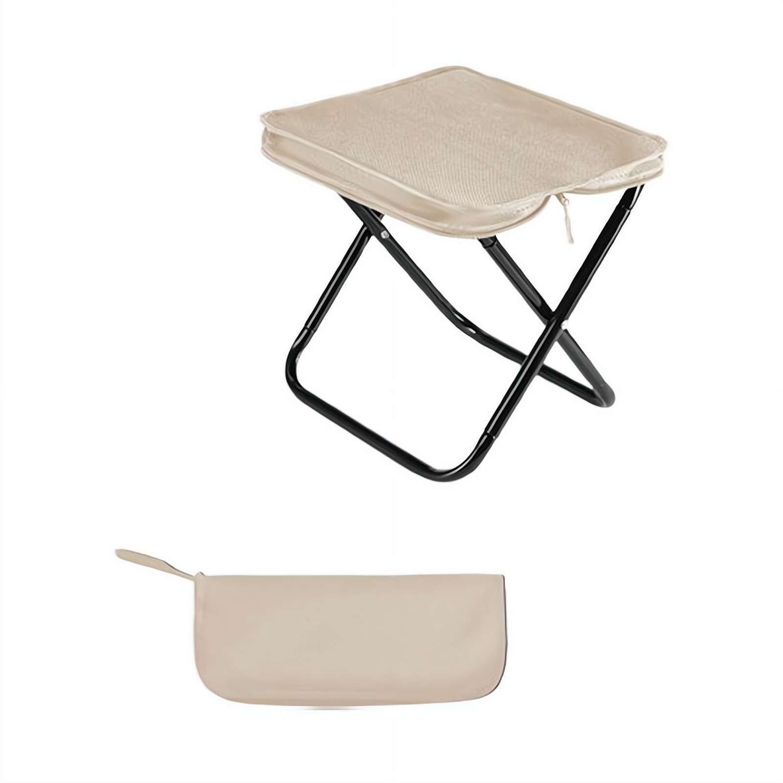 Multifunctional Portable Folding Pencil Case Stool, Folding Mini Outdoor Camping Stool, Foldable Lightweight Hunting Seat With Zippered Carrying Bag, Folding Slacker Chairs for Fishing Travelling