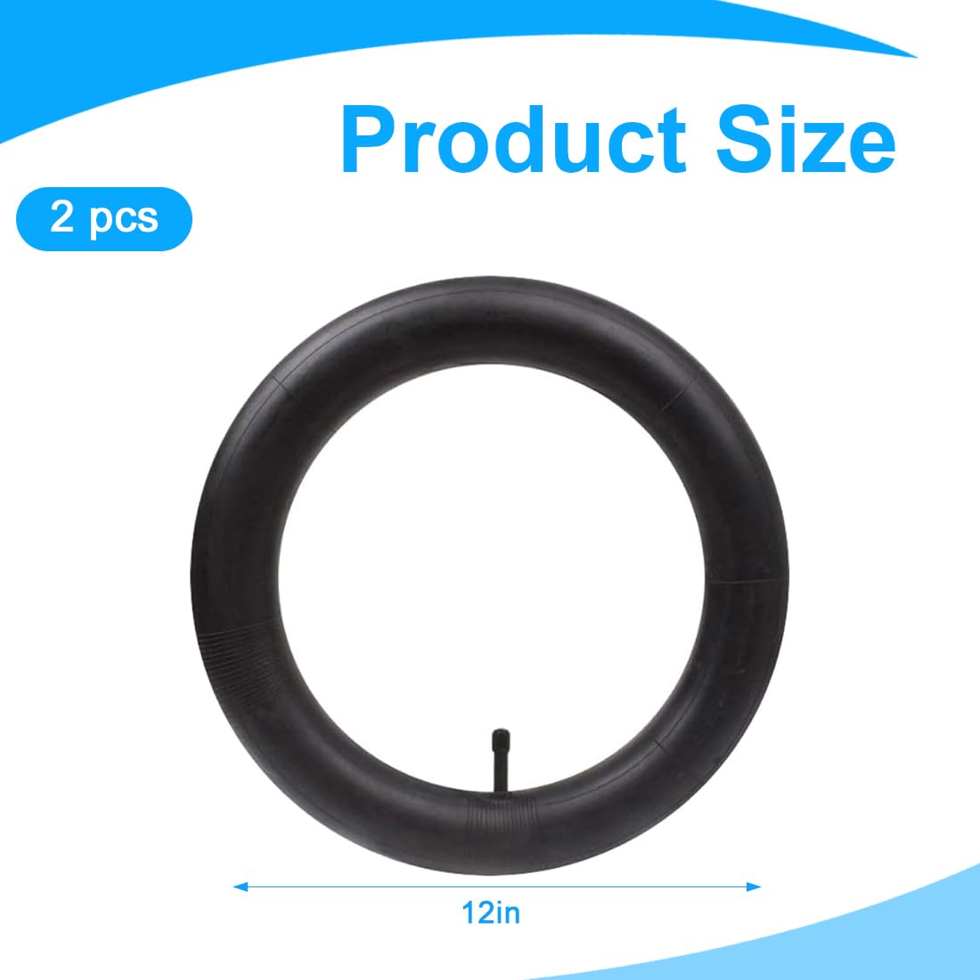 2 Pezzi Camera d'Aria 12 x 2.125,Camere d'Aria Rinforzata Per Bicicletta,12 Pollici Pneumatici Di Ricambio Per Passeggino,Tricicli,Biciclette Da Equilibrio e Biciclette Per Bambini
