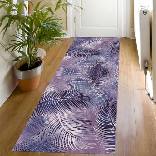 Tapis de cuisine devant évier lavable bleu violet 80x240 cm - 6