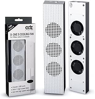 Xbox One S Cooling Fan, High Speed Xbox One S Cooler with Dual USB Hub Port (White)