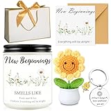 New Beginnings Kerze, Lavendel-Duftkerzen, Abschiedsgeschenk für Kollegen, lustige Kerzen, Ruhestandsgeschenke für Frauen und Männer, Abschiedsgeschenk für Kollegen, Abschiedsgeschenk für Kollegen