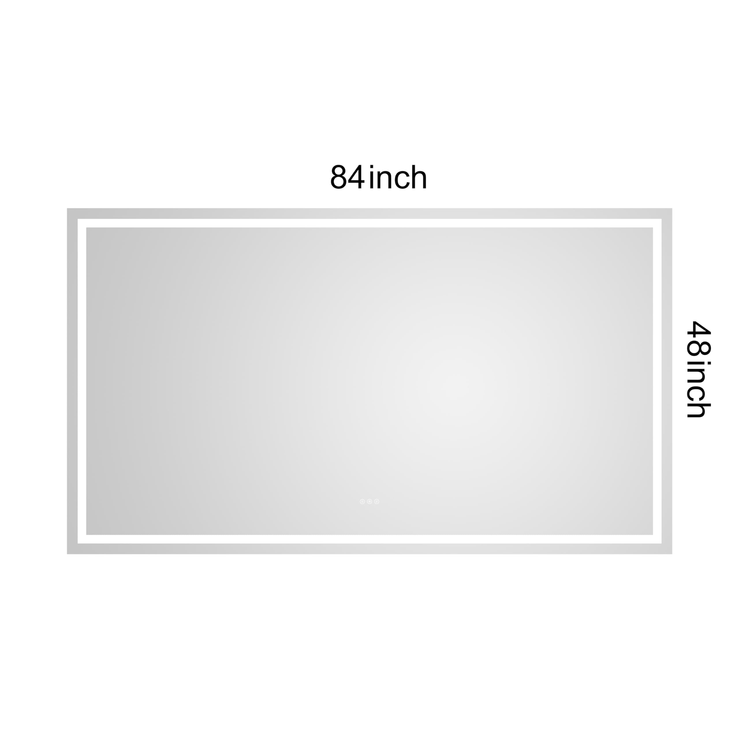 TREATLIFE HOME Enhance Your Bathroom with 84 x 48 Inch LED Vanity Mirror, Anti-Fog, Dimmable Light, 3 Color Options