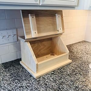 Boxwood and Mum Handmade Wood Bread Box, Kitchen Storage Organizer, Farmhouse Decor Dry Food Storage Containers, Food Saver Snack Box, Bread Bin Kitchen Counter Organizer, Amish Made in USA Boxwood and Mum Handmade Wood Bread Box Kitchen Storage Organizer Farmhouse Decor Dry Food Storage Containers Food Saver Snack Box Bread Bin Kitchen Counter Organizer Amish Made in USA