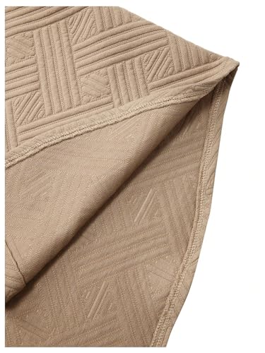 GORGLITTER Men's 2 Piece Summer Beach Outfits Waffle Knit Short Sleeve Button Down Shirt Top and Shorts Set4