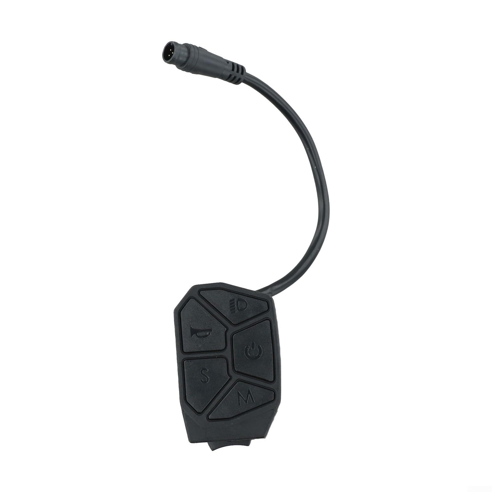 Electric Scooter Integrated Control Button With 7 Functions For Horn Headlights And Turn Signals 6 Pin Connector Black Plastic Housing Compact Design Easy Installation Weather Resistant Switch Unit
