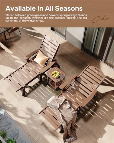 Ciokea-Chaise-Lounge-Chair-Outdoor-with-Wood-Texture-Adjustable-5-Position-Chaise-Lounge-Outdoor-Patio-Lounge-Chair-for-Poolside-Backyard-Teak Ciokea Chaise Lounge Chair Outdoor with Wood Texture Adjustable 5 Position Chaise Lounge Outdoor Patio Lounge Chair for Poolside Backyard Teak