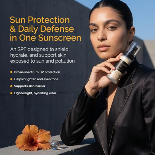 Image of Sunscreen SPF 50++ (50ml) | Broad Spectrum UVA UVB Protection | Lightweight Non-Greasy Face Sunscreen | Enriched with Glutathione, Niacinamide, Hyaluronic acid, Vit C, Vit E