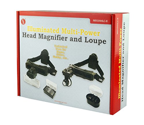 Se 2-In-1 Illuminated Multi-Power Head Magnifier And Loupe Set - Mh1044Lc-8 #TOP1