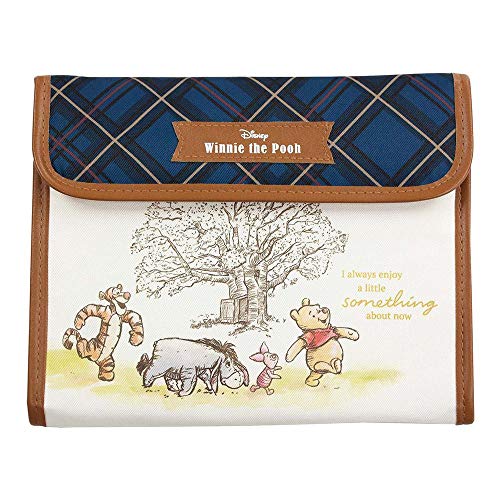 Dd Multi-Case Bellows Pouch (Blue Check) / Winnie The Pooh