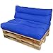 DILUMA Coussins pour Canape Euro Palette Lounge - Créez Un élégant Sofa en Palette résistante aux éclaboussures (Pas Un Ensemble!), Couleur:Bleu Marine, Variable:Coussin Dossier Long 120x40 cm
