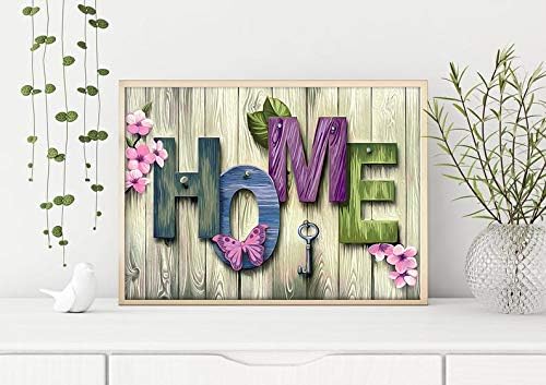 2 Pack Diamond Painting Kits for Adults – 5D DIY Round Diamond Number Kits with Full Drill – Crystal Rhinestone Diamond Embroidery Paintings Great for Home, Office, Wall Decor 16 ×12 Inch Love Home