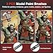 Smallbudi 20 Colors Model Paint Set (20ml/0.6oz), Modeling Acrylic Paint Set with 3 Brushes and 1 Thinner for Brush Use & Airbrushing, Miniature Paint Set for Models, Gaming Figures, 3D Prints, Crafts
