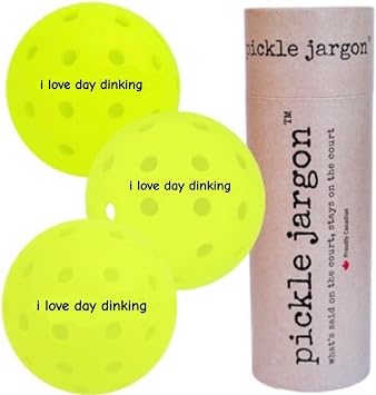 Pickleball Balls - USAPA-Approved Outdoor Balls With Witty Text, Perfect Pickleball Gift, Tournament-Grade Bounce, Wind-Resistant  26g Each