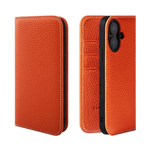 Amazon.co.jp: HANATORA iPhone16 ケース 手帳型 本革 スマホケース