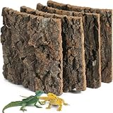 Reptilienkorkenrinde: 4 Stück Kork Terrarium Hintergrund, 15 x 15 cm, natürliche Rinde, Terrarium, Dekoration, Reptilien-Klettermatte, Tank- für Bartdrachen, Geckos, Schildkröte
