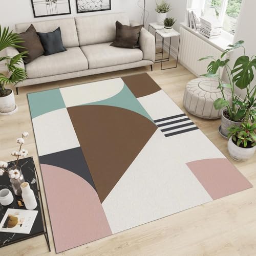 Tapis 3D à rayures géométriques abstraites haute densité 120x160