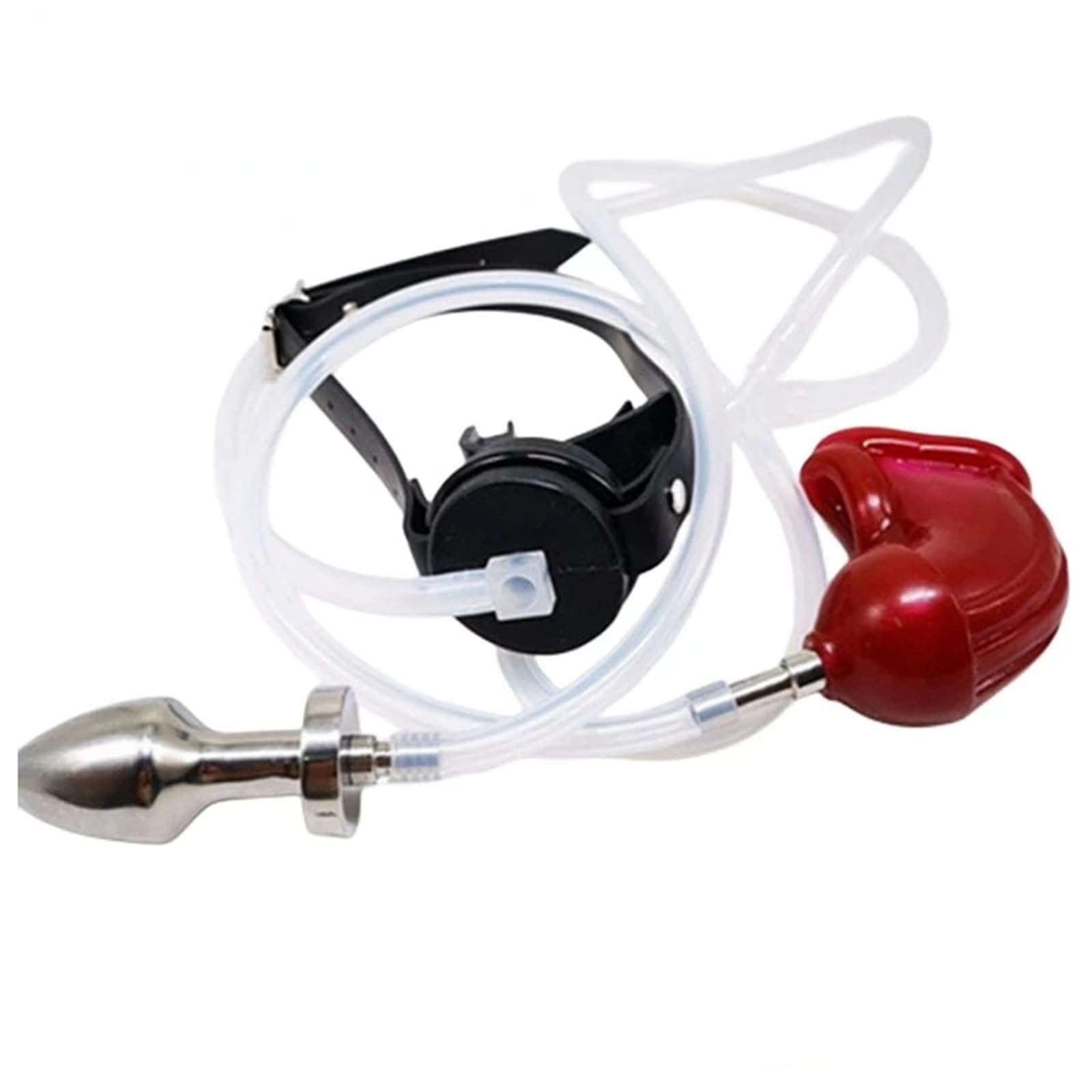 Jinqian Silicone Urinal Funnel Gag Mouth Gag with Sleeve Sleeve Hollow  Stainless Steel Plug Enema Shower Bondage Restraints Set Slave Extreme SM  Sex Toy for Couples : Amazon.de: Health & Personal Care